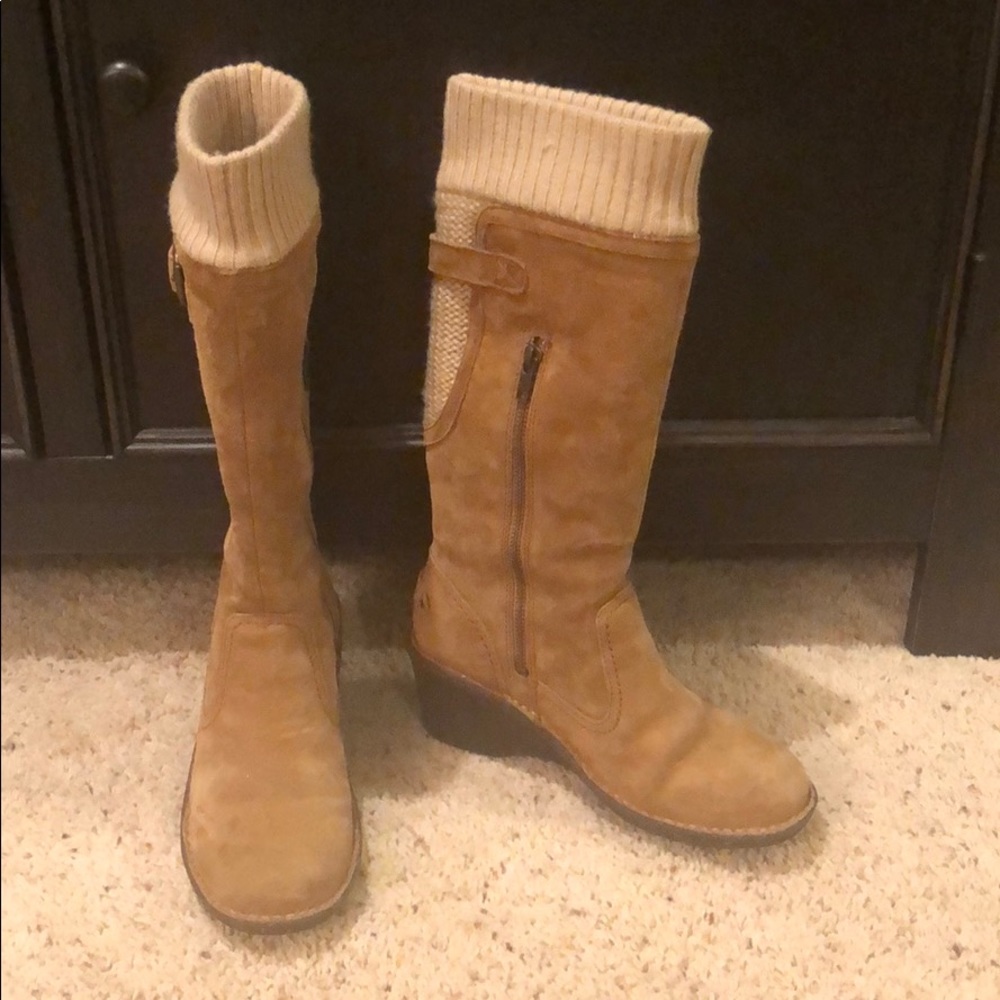 Ugg zip wedge boot